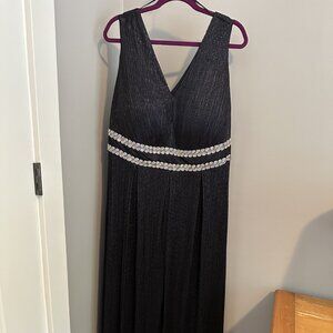 Mother of the Bride Dress - V-Neck Rhinestone Waist